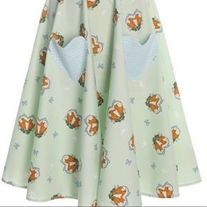 Hell Bunny Fox Heart Print Skirt